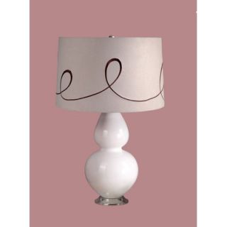 Laura Ashley Lighting Mavis Table Lamp with Ludwig Drum Shade in White