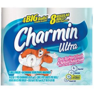  200 Sheets 608 06437   (pack/4) charmin ultra two ply 200 sheets