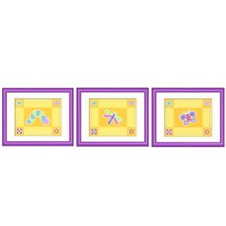 Olive Kids Flower Land Print with Purple Frame