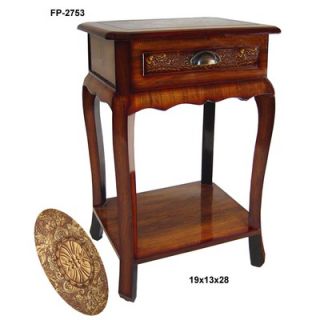 Cheungs Rattan Wooden End Table