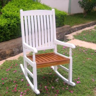 International Caravan Acacia Patio Traditional Porch Rocking Chair