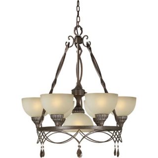 Kalco Ponderosa 8 Light Chandelier with Mica Shade   3038PD /S205