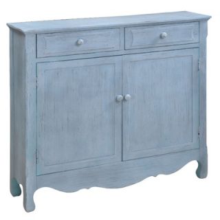 Gails Accents Cottage Cupboard in Distressed Driftwood Blue
