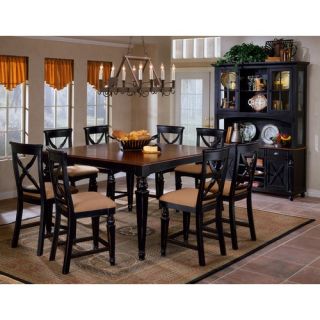 Hillsdale Cameron Round Counter Height Dining Table in Distressed