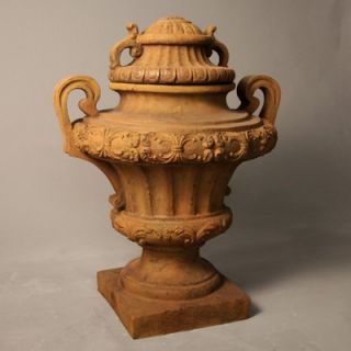 OrlandiStatuary Embellished Urn with Lid Planter
