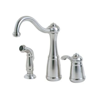 Marielle One Handle Widespread High Arc Kitchen Faucet with Side Spray