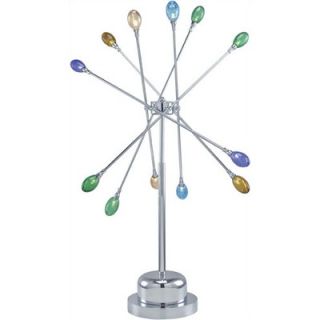 Lite Source Fireworks Twelve Light Table Lamp in Chrome with Colored