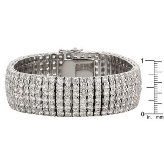 Goodin Tennis Bracelet with Round Cut Clear Cubic Zirconia