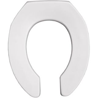 Round Commercial Open Front Solid Plastic Toilet Seat with STA TITE