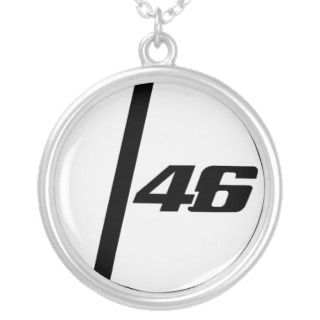 number 46 incorporated into a version of the logo version is black on