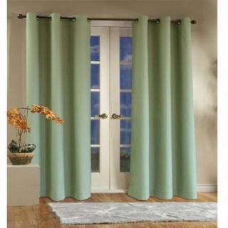 New Thermal Insulated Grommet Top Drapes 80X95 Sage Green FREE