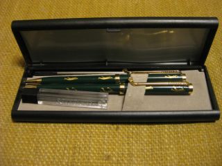 Golf Ball Point Pen Pencil Set with Case Box of Pencil Refills Pen