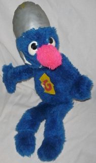 Vintage Plush 14 Super Grover Sesame Street Muppet Toy