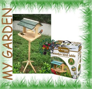 Traditional Wooden Bird Table Outdoor Feeder Feeding Station Free