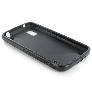 Black S Line Gel TPU Case Skin Cover T Mobile Google LG Nexus 4 E960
