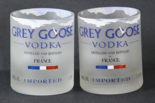 Grey GOOSE Vodka on The Rocks Glass Set of 2 Made from Original Bottle