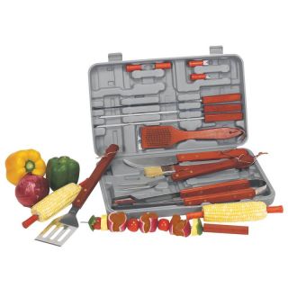 Grill Set Barbeque BBQ Tool 19 Piece Chefmaster New