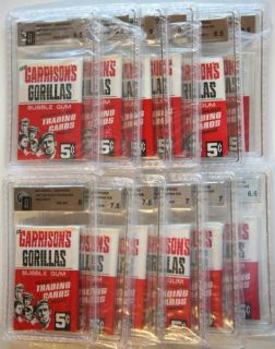 1967 Garrisons Gorillas 12 GAI Graded Wax Packs