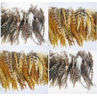 New Fashion Colors 20pcs Grizzly Feathers Hair for Extensions 6 8inch