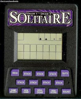 RECZONE DRAW SOLITAIRE ELECTRONIC HANDHELD TRAVEL GAME CARD CASINO LCD