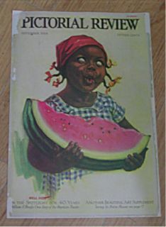  Black Memorabillia Print Girl Eating Watermelon