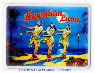 Hawaii Luau Fridge Magnet Hula Girls Hawaiian Hula Girl