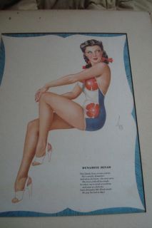 Vintage Varga Dynamite Dinah Print Pinup