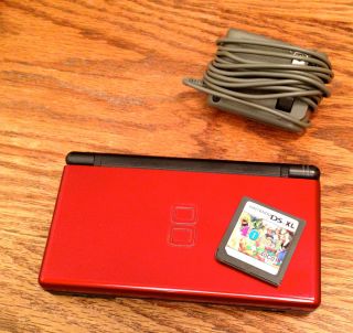 Nintendo DS Lite Crimson Black Handheld System 40 in 1 Game
