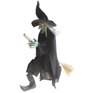 Halloween Hanging Witch Sounds Light Prop Decoration