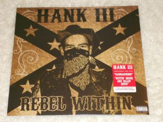 Hank Williams III Rebel Within LP SEALED Free CD Inside