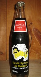 RARE Hayesville High Yellowjackets Coke Bottle N C