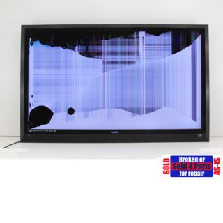  is vizio e550vl 55 lcd hdtv for parts or repair cracked screen tv only