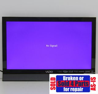 AS IS Broken Vizio E221VA 22 1080p HD TV for parts or repair