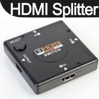 Port 1080p HDMI Switcher Splitter Box Audio Switch Hub for HDTV PS3