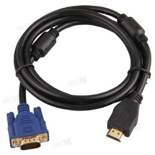 HDMI to VGA Male 15 Pin Converter Adater Video TV Cable Gold Plated