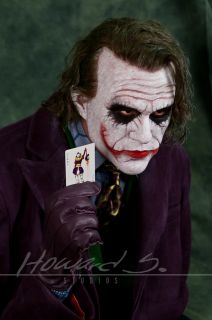 Dark Knight Heath Ledger Joker Silicone Bust Bale Batman not Hot