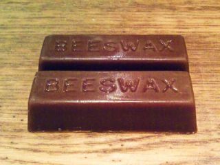 medium brown beeswax 1 pound in bars furniture polish from