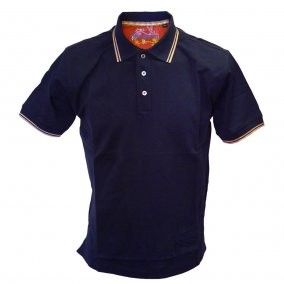 Robert Graham Shark Green w Royal Blue Orange Silk Trim Polo Shirt 2XL