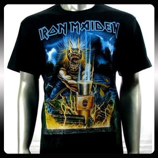 Iron Maiden Heavy Metal Men Rock Punk T Shirt Sz M Biker Rider IR10