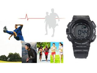  Heart Pulse Rate Monitor Waterproof Exercise Stop Watch