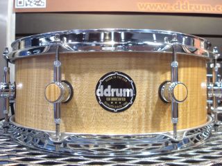New Ddrum Vintone US Snare Drum 5 5 x 14 Steam Bent Shell Curly Maple