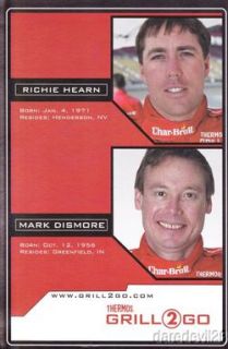 2002 Richie Hearn Mark Dismore Thermos GRILL2GO Chevy Indy 500 Indy