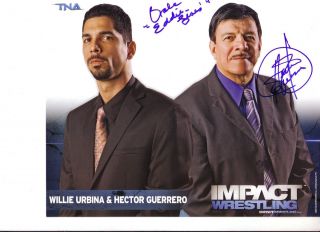 HECTOR GUERRERO INSCRIBED EDDIE TRIBUTE SIGNED TNA IMPACT PROMO P 61
