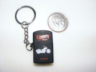 Harley Davidson Miniature Lighter Key Chain Classic Iron Shovelhead