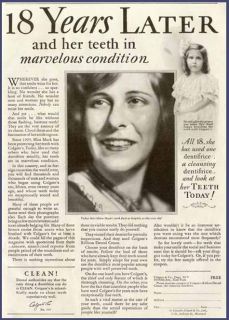 helen mack as child adult 1928 colgate toothpaste ad