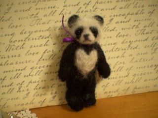 LITTLE HAROLD, A ONE OF A KIND NEEDLE FELTED, SOLID MOHAIR AND WOOL