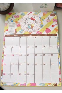 2013 Hello Kitty Wall Calendar Plan 25 7 x 18 cm 10 x 7 Sanrio
