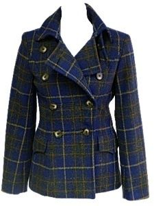 Womens Harris Tweed Coat Doe a Deer Military Style Blazer Jacket Size