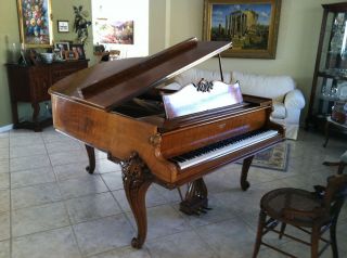 Antique 1904 Queen Anne Hardman Parlor Grand Piano