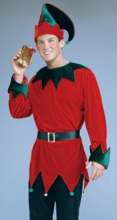 Unisex Santas Helper Elf Costume Adult Standard Size New